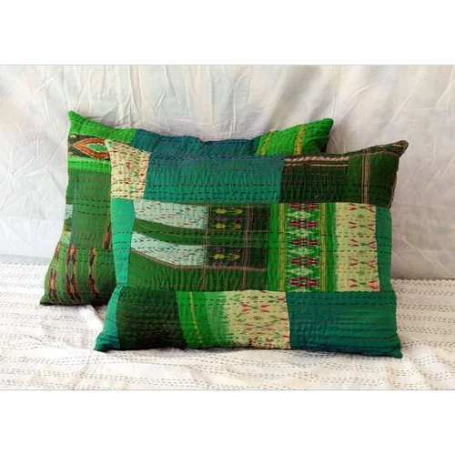 Make your own Kantha pillowcase from scrap fabric.